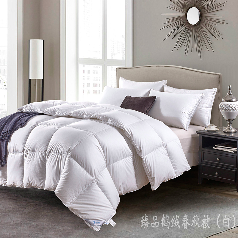 臻品鹅绒春秋被(80贡缎立体白)